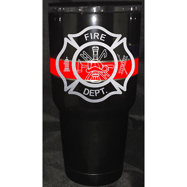 IAFF Custom Engraved Tumbler cup - YETI 20oz or 30oz Firefighter